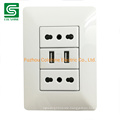 Electrical Socket Outlet Europe Italian Wall Sockets with USB Ports